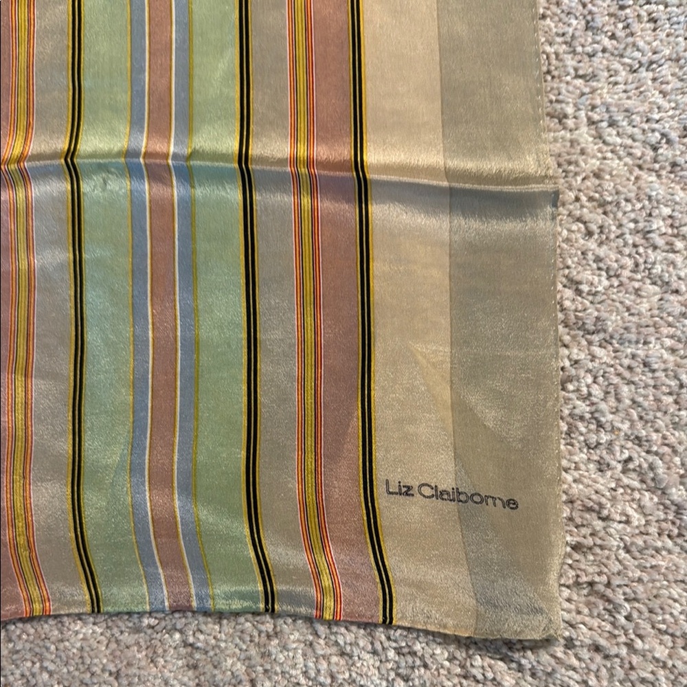 Liz Claiborne Multicolor Striped Scarf